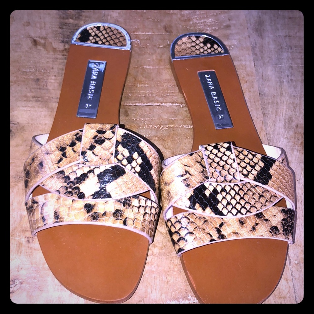 Zara Basic - snake skin slide
